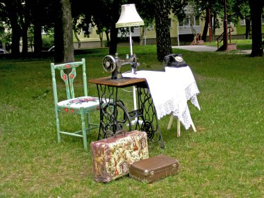 Eski püskü şık objets decoupaged vintage çiçek desen yaz gün