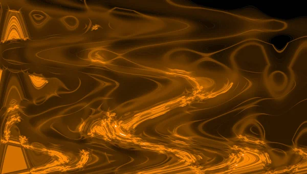 线性模式 波浪线图案与火的作用 橙色抽象的背景 抽象概念图形元素 — 图库照片