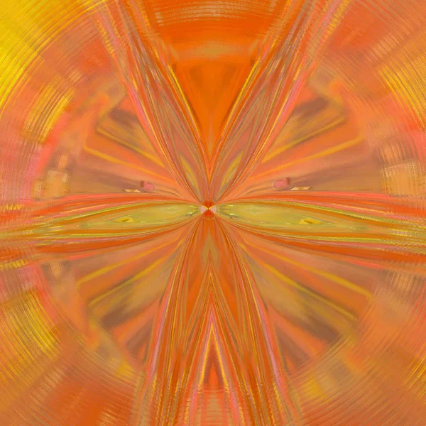 Mandala Abstrato Estilo Fatia Laranja Cores Transparentes — Fotografia de Stock