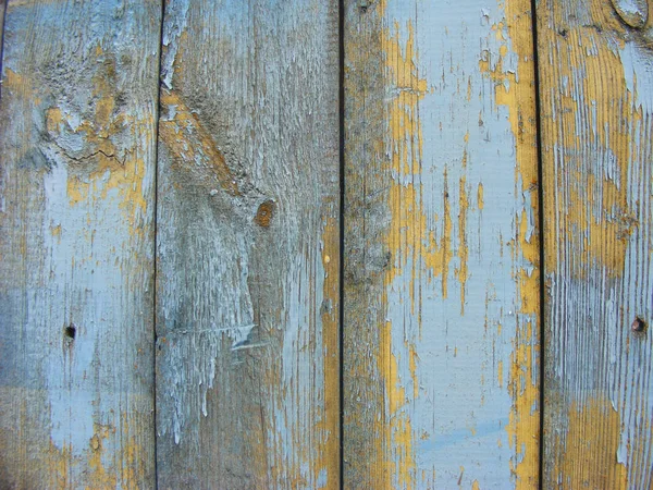 Lackiertes Altes Holz Und Bretterwand Textur Rissig Schäbigen Holzwand Mit — Stockfoto