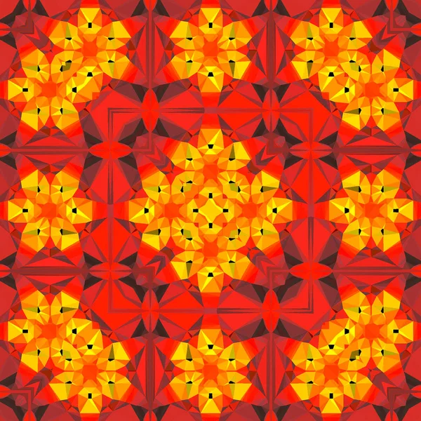 Színes Háromszög Virág Kaleidoszkóp Minta — Stock Fotó