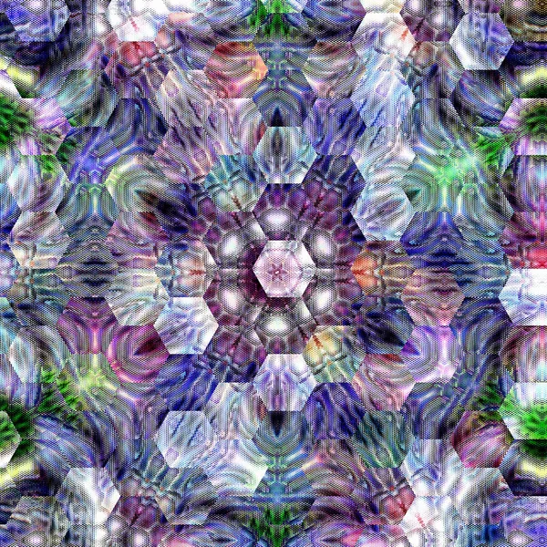 Abstract fantasy ultra violet, pink and blue hexagonal pattern