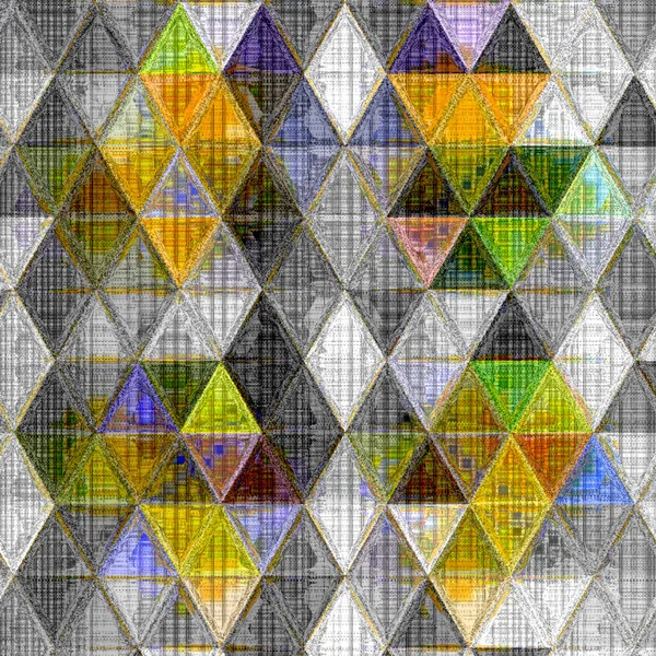 Fondo Triángulo Colores Claros Efecto Patchwork Textura Tejida —  Fotos de Stock