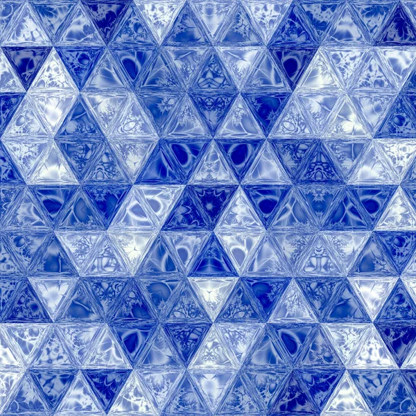 Absztrakt Kék Háromszög Háttér Modern Stílusban Ólomüveg Hatású — Stock Fotó