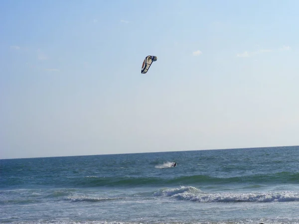 Kite Surfing Extreme Sport Ocean Coast France — Stock Photo, Image