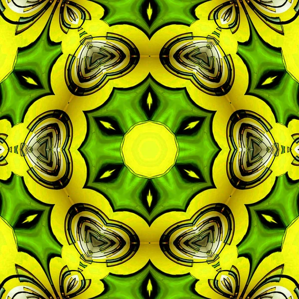 Limón Sol Estrella Mandala Primavera Mandala — Foto de Stock