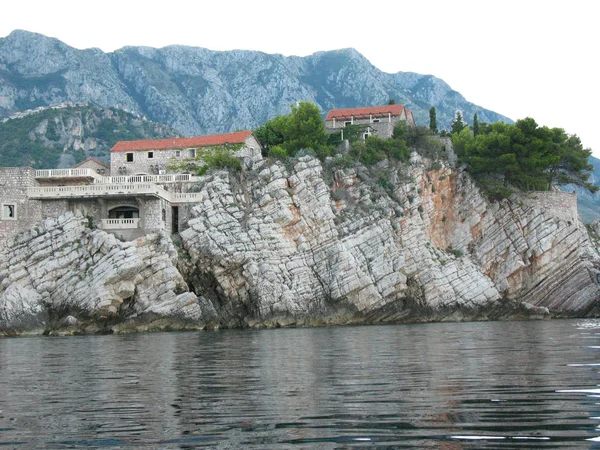 Aziz Stefan Adası Karadağ Balkanlar Adriyatik Denizi — Stok fotoğraf