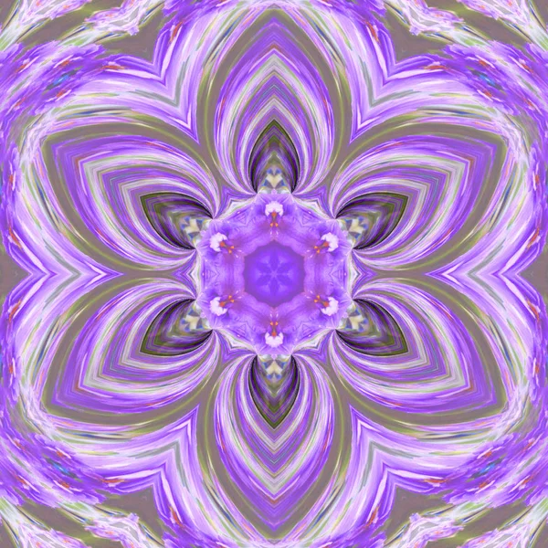 Tuile Tendre Ultra Violet Motif Fleurs Triangle Effet Mandala Mosiaque — Photo
