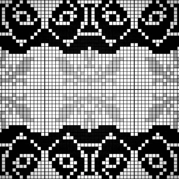 pattern or ornament of embroidery. Pattern in black and white, roses with copy space card