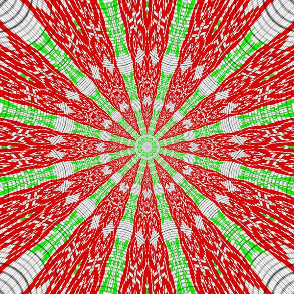 Rode Mandala Rozen Vorm Linten Ethno Motief — Stockfoto