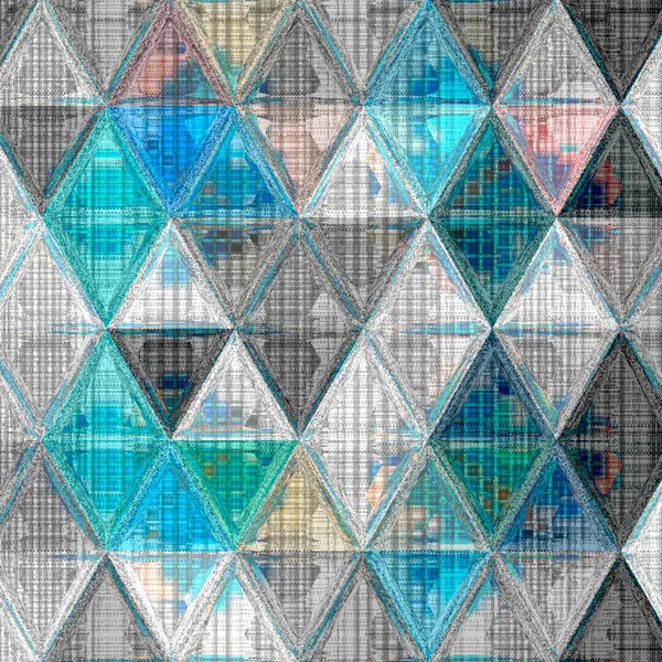 pretty triangle background in light colors sky blue, white, gray, effect patchwork knitted texture,