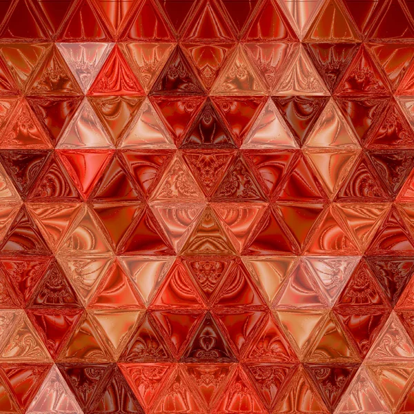 Abstract red triangle pattern, effect patchwork in red, white, orange, terracote colors
