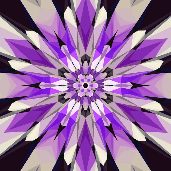 ultra violet color mosiac mandala, effect flower of glass pattern