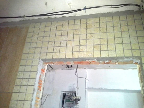 Door Jamb Bathroom Capital Repair — Stock Photo, Image