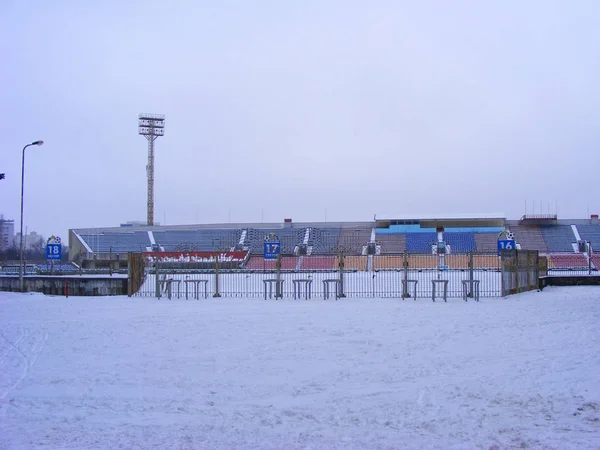 Altes Stadion Weißrussland Vorbereitung Auf Fußball 2018 — Stockfoto