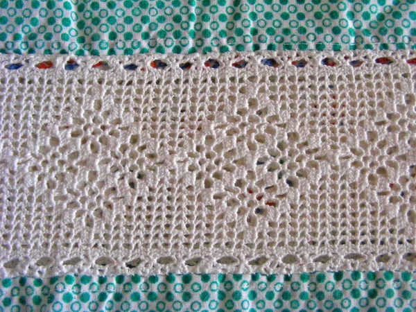 Modello Crochet Pizzo Fatto Casa Bel Matrimonio Altro Sfondo Telaio — Foto Stock