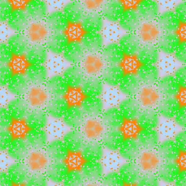 Modern Virágos Tavaszi Minta Akvarell Motívum Narancs Világos Zöld — Stock Fotó