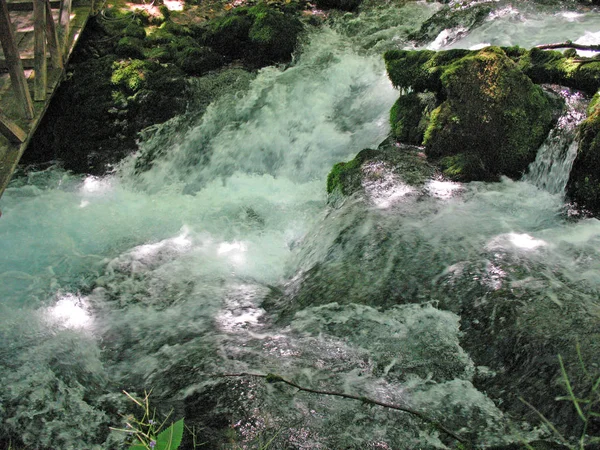 Água Rafting Turbulenta Rio Rio Montanha — Fotografia de Stock