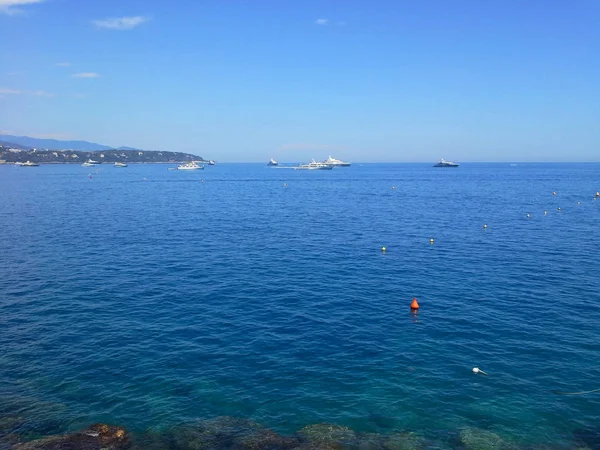 Ιστιοπλοϊκά Σκάφη Αναψυχής Οπίσθιο Φωτισμό Δροσερό Μπλε Τόνος Μονακό — Φωτογραφία Αρχείου