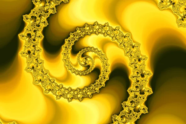 Gyllene Fractal Spiral Lyx Rose — Stockfoto