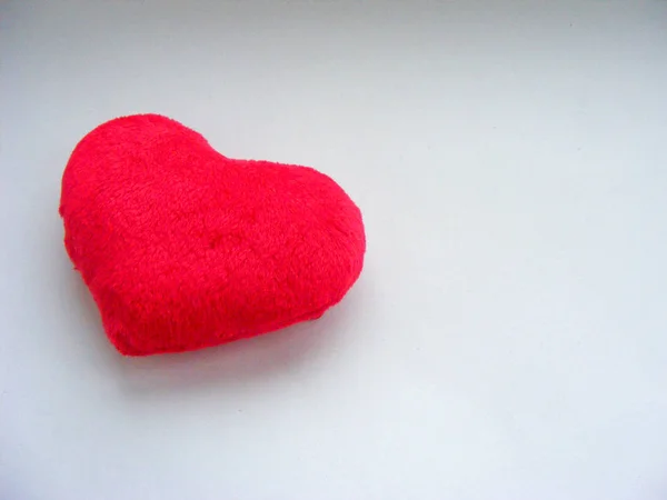 Cartão Vermelho Coração Valentine — Fotografia de Stock