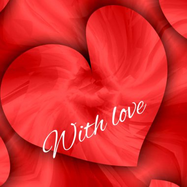 aşk kalp degrade kırmızı kartla