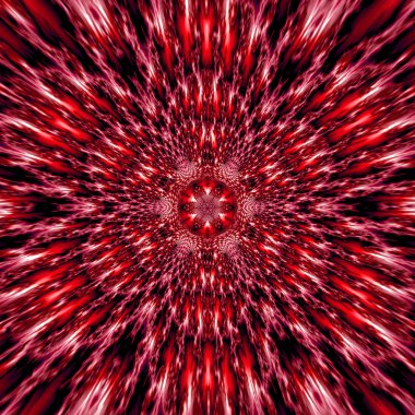 kırmızı yıldız koyu mandala