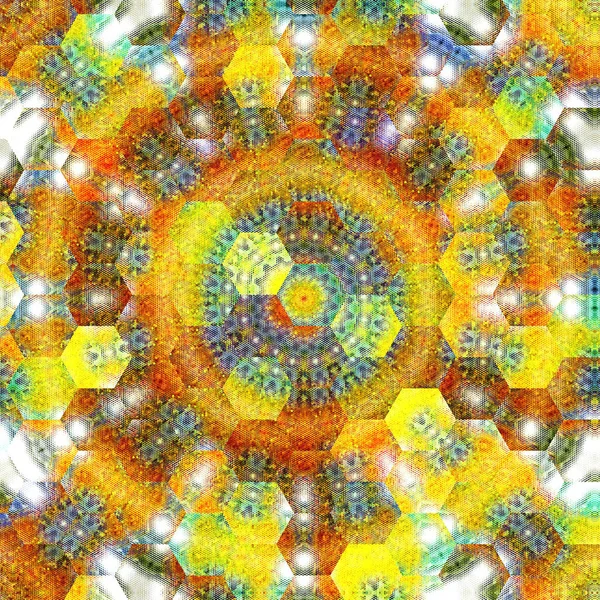 Ilustración fractal de fondo de color arco iris tejido de punto —  Fotos de Stock