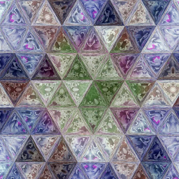 Trójkąt wielobarwny mozaika szkło tło ładny — Zdjęcie stockowe