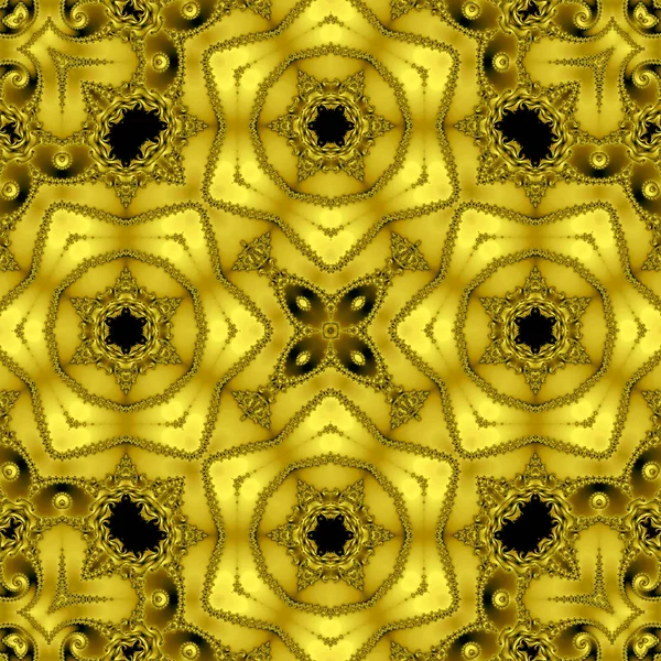 Geometric gold Cross Flower Pattern