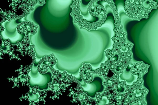 Verde Onda Frattale Diamante Vortice — Foto Stock