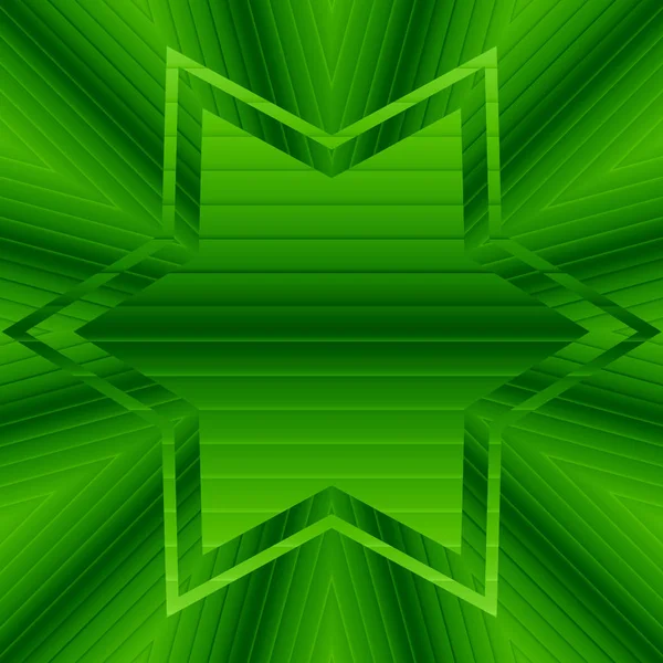 Abstracto gradiente verde remolinos y estrella con copyspace —  Fotos de Stock