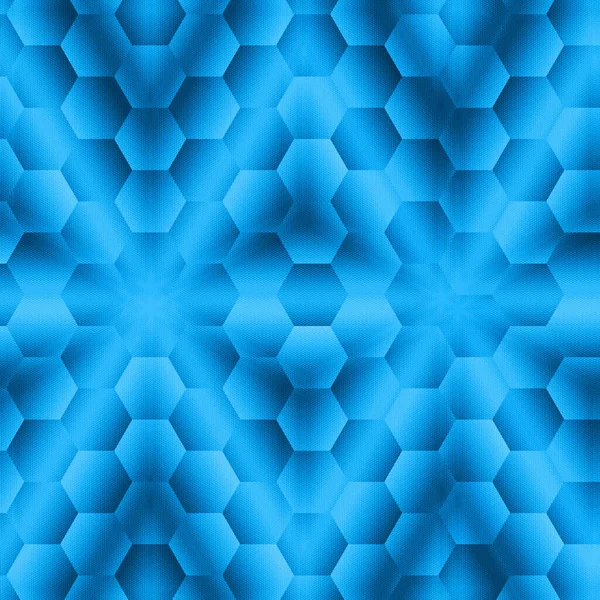 Achtergrond met blauwe kleurovergang hex, honingraten. — Stockfoto