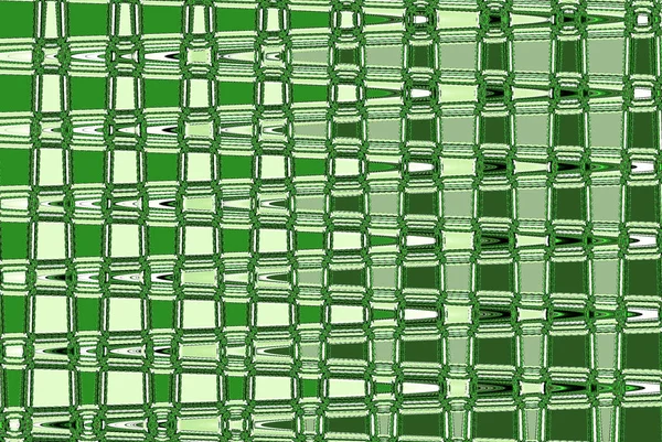 Zigzag Dalgaların Yeşil Süs Desen — Stok fotoğraf