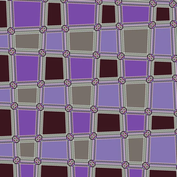 Фиолетовый Коричневый Округлые Квадратные Абстрактные Точки Геометрический Фон — стоковое фото