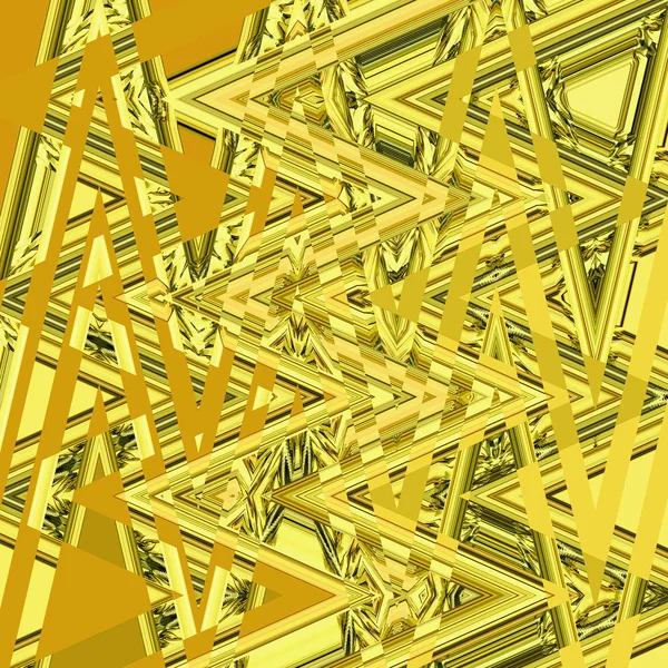 Digital Amarillo Lujo Poder Ondulado Triangular Zigzag Textura — Foto de Stock