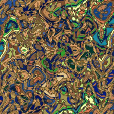 Soyut koyu sarı ve mavi öğeler tasarımında grafiti