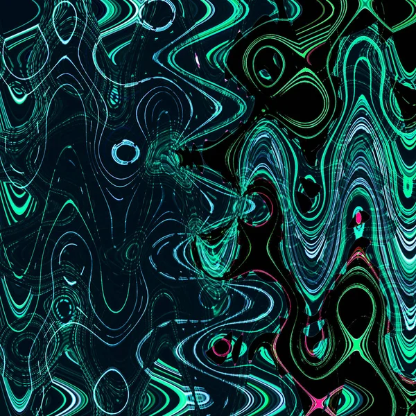 Абстрактный Ярко Технологический Неоновый Рисунок Граффити Темном Фоне — стоковое фото