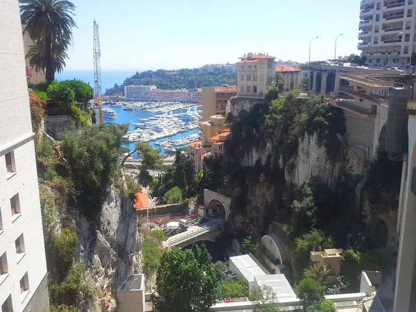 View Monaco Monte Carlo Luxury Travel Motivation Concept Mediterranean Sea — Stock Photo, Image