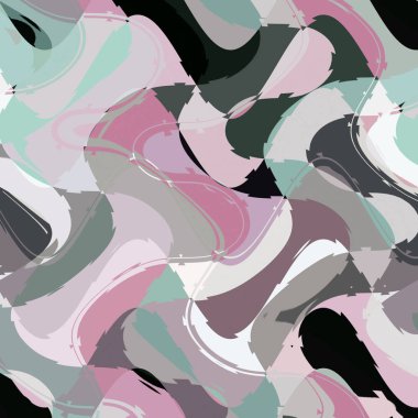 Zikzak ile Vintage hipster desen. Gri ve pembe mozaik elemanlar.