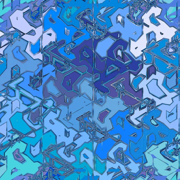 Mavi Buz Mozaik Soyut Arka Plan Tasarım Şablonu — Stok fotoğraf