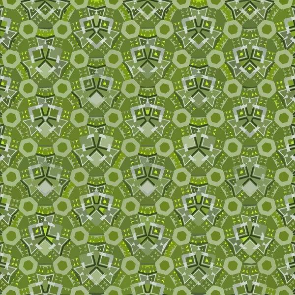 Ornement Textile Couleur Verte Empreinte Géométrique Texture Vintage — Photo