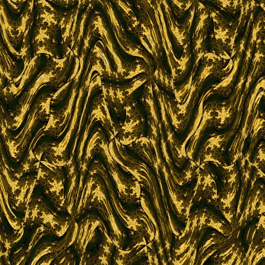 Kumaş, altın ve siyah tekstil arka plan. Zikzak ile Retro amerikan desen.