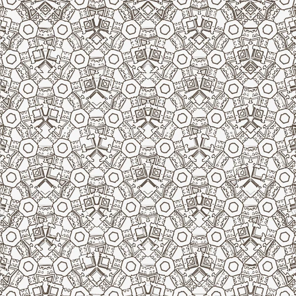 Christmas Geometric Hexagon Grid Monochrome Continuous Pattern — Stock Photo, Image