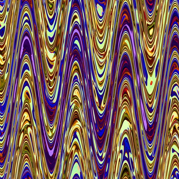 Fondo texturizado de derrame cerebral abstracto. Patrón en zigzag brillante azul y amarillo . — Foto de Stock