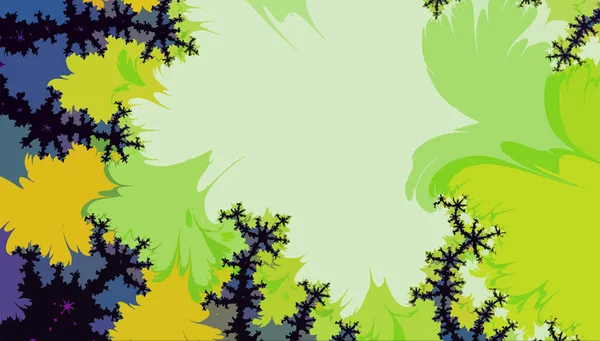 Feliz acción de gracias fondo abstracto con hojas fractales — Foto de Stock