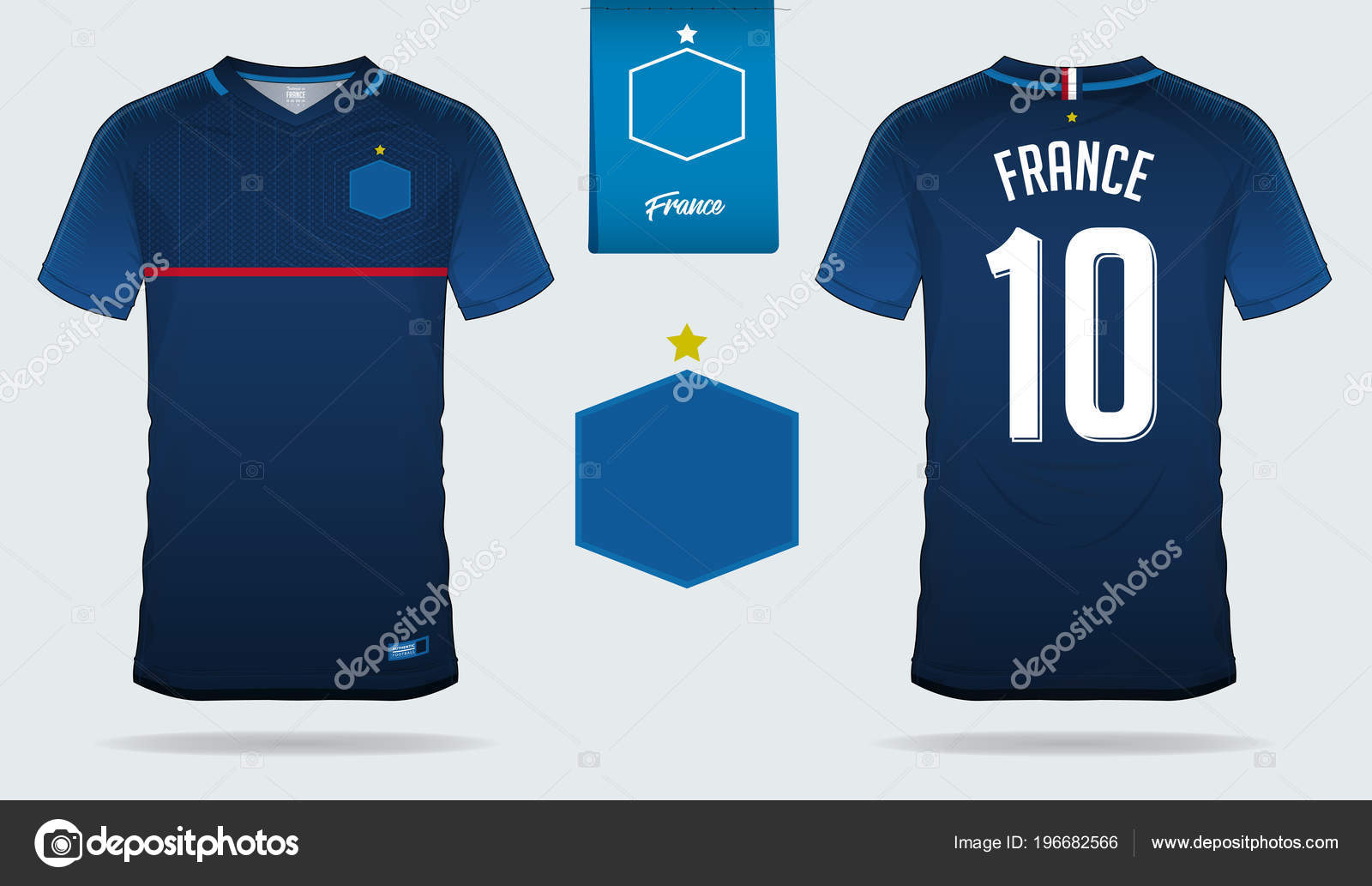 Set Soccer Jersey Football Kit Template 