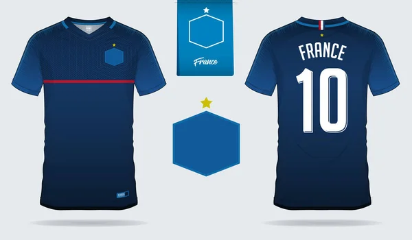 Conjunto Camiseta Fútbol Kit Fútbol Plantilla Diseño Para Selección Fútbol — Archivo Imágenes Vectoriales