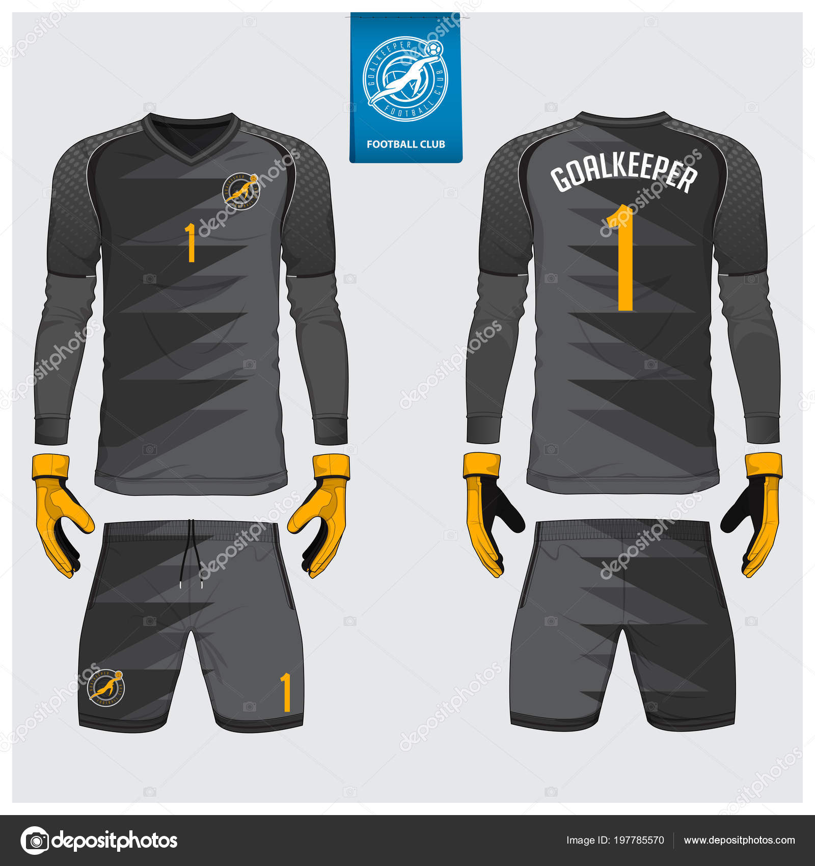 Goalkeeper Jersey Soccer Kit Long Sleeve Jersey Goalkeeper Glove