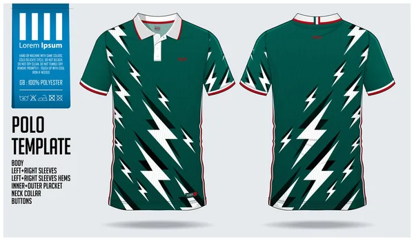 Camiseta Polo México Team Diseño Plantilla Deportiva Para Camiseta Fútbol — Vector de stock